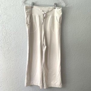 Lululemon Ivory Wide Leg Drawstring yoga pant